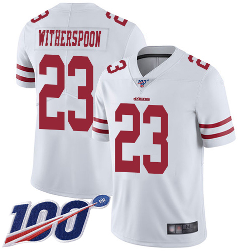 San Francisco 49ers Limited White Men Ahkello Witherspoon Road NFL Jersey #23 100th->san francisco 49ers->NFL Jersey